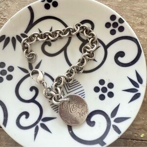 925 Silver Charm Bracelet with NYC Medallion - Authentic